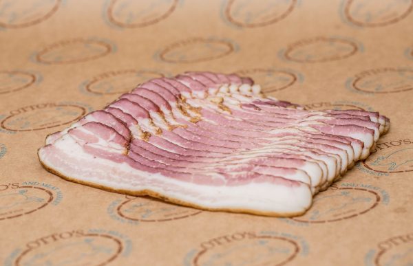 Otto's Sausage Kitchen - bacon on butcher paper
