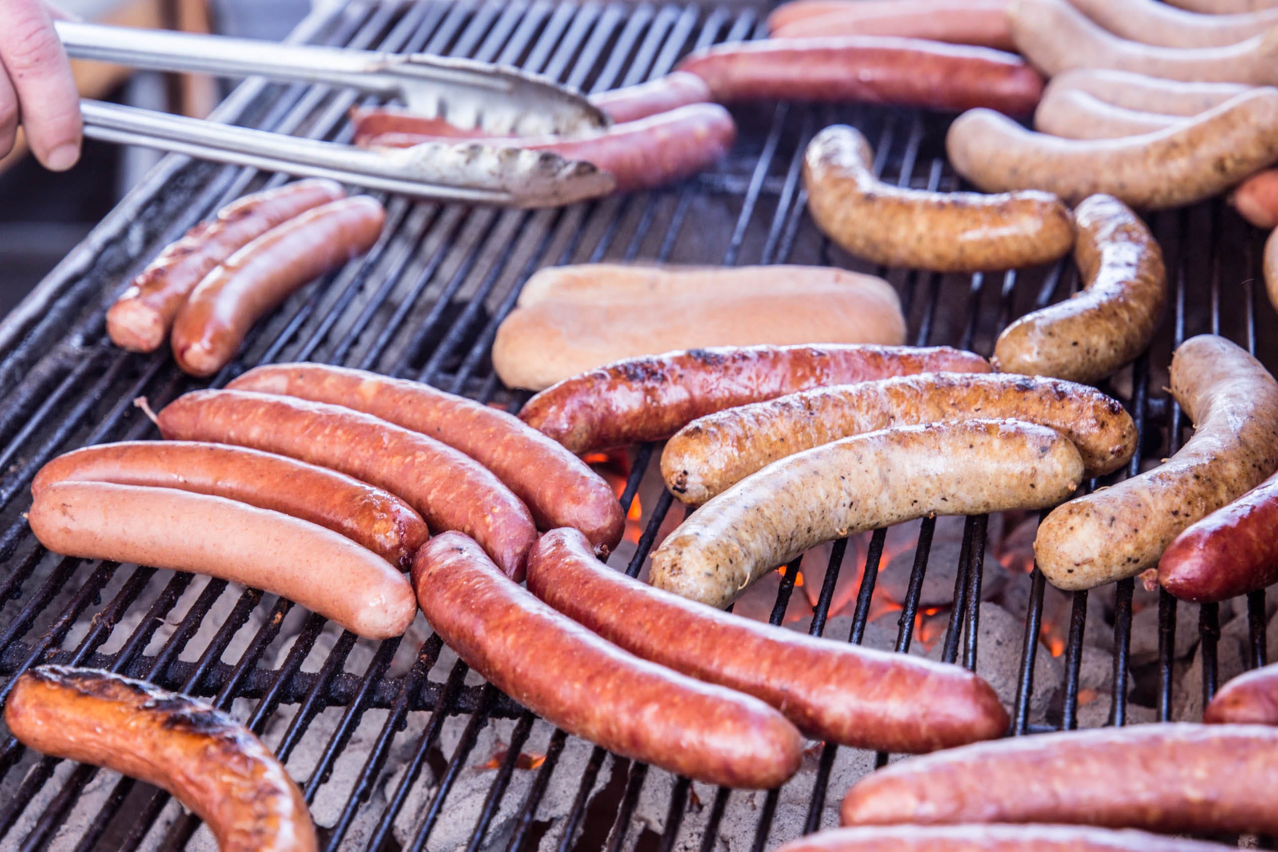 Grilled Sausages Otto's Sausage Kitchen Woodstock, Portland, OR