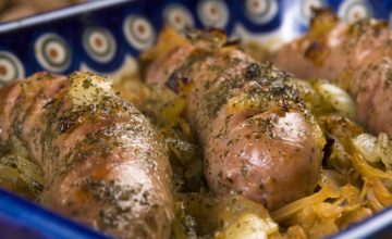 Baked Sausage with Sauerkraut